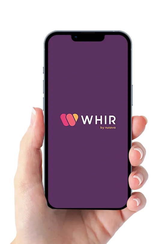 The WHIR application on a mobile device